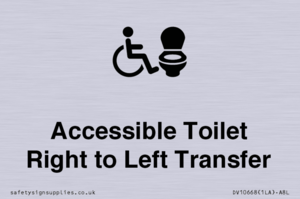 Accessible Toilet with Right to Left Transfer